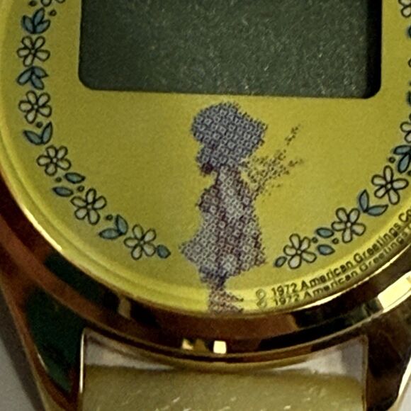 Holly Hobbie LCD Digital Watch by Bradley Time 1972 American Greetings -‎ RARE main image 5